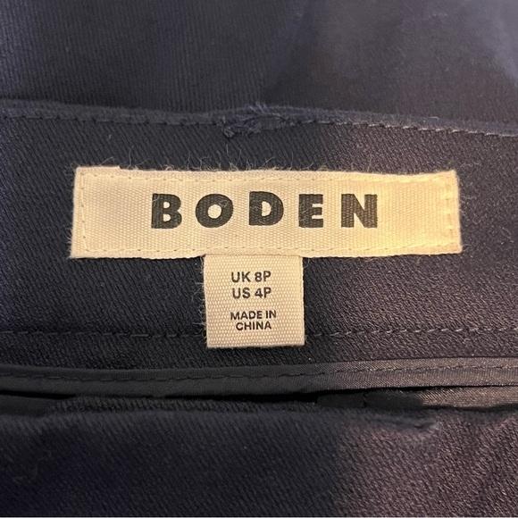 Boden Womens Size 4 Petites Navy Blue Wide Leg Culotte Pants Cropped Career - Picture 3 of 14